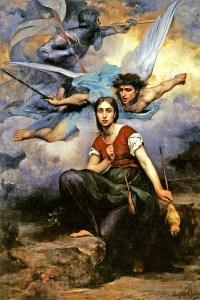Dionigi Areopagita, Gerarchie Celesti Arcangelo Michele con Giovanna d’Arco, quadro di Eugene Thirion