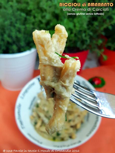 Riccioli di Amaranto con crema di carciofi e timo: e vai di batteria! 20160315_113850