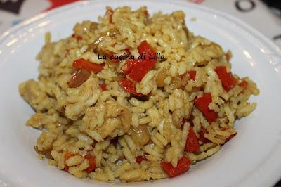 Riso e risotti: Riso pollo e peperoni Riso e risotti: Riso pollo e peperoni