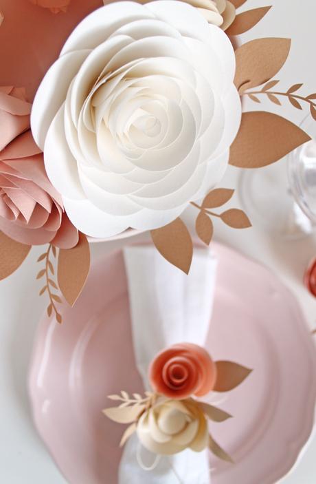 Paper Floral Table Setting Paper Floral Table Setting