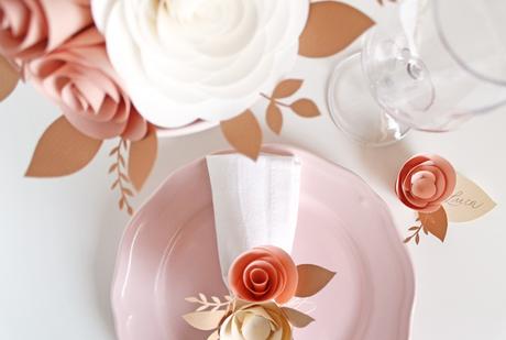 Paper Floral Table Setting Paper Floral Table Setting