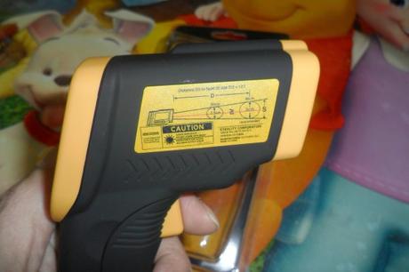 Misurare alte temperature su oggetti pericolose e inaccessibili si può con Etekcity 774 IR Termometro digitale a pistola ad infrarossi laser, -50 a 380˚C 508