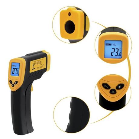 Misurare alte temperature su oggetti pericolose e inaccessibili si può con Etekcity 774 IR Termometro digitale a pistola ad infrarossi laser, -50 a 380˚C 2