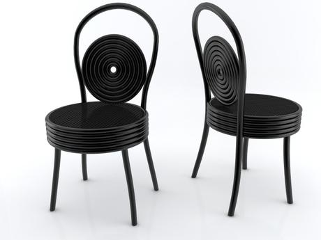 Sedia per visite indesiderate | Unwelcome guests chair Sedia per visite indesiderate variante nera