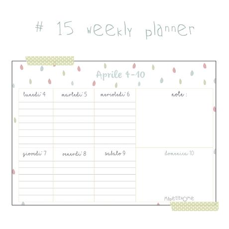 #15 weekly planner { free printable } #15 weekly planner { free printable }
