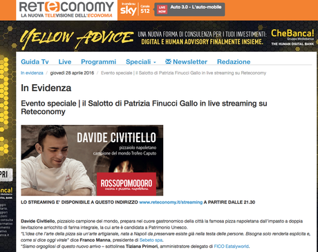 IL SALOTTO DI PATRIZIA FINUCCI GALLO IN LIVE STREAMING STASERA SU RETECONOMY SKY patrizia finucci gallo