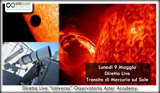 Transito di Mercurio in diretta web Transito di Mercurio in diretta web