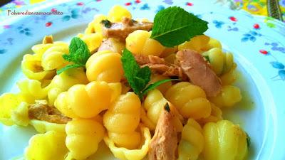 Conchigliette tiepide al tonno menta e lime Conchigliette tiepide al tonno menta e lime