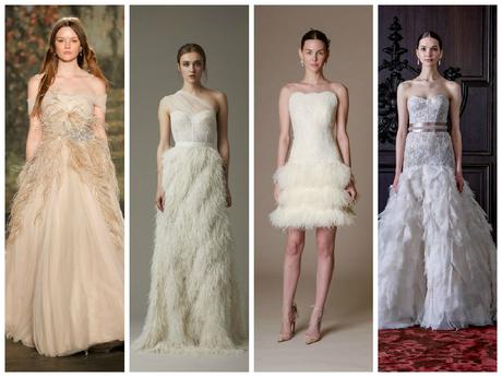 Abiti da sposa: le tendenze 2016 più nuove (e belle) tendenze sposa 2016 abiti piume