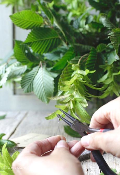 DIY: ghirlanda di fiori di carpino bianco occhiello per ghirlanda