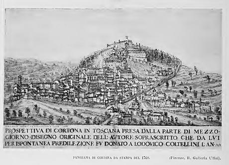 Girolamo Mancini, Cortona 2 Cortona - Panorama in una stampa del 1760