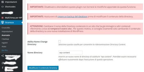 Rinominare e Spostare la cartella wp-content di WordPress Rinominare e Spostare la cartella wp-content di WordPress