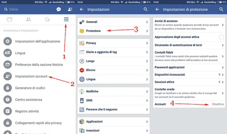 Come eliminare account Facebook Come eliminare account Facebook