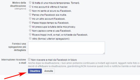Come eliminare account Facebook Come eliminare account Facebook