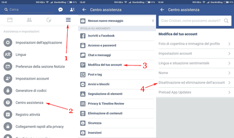 Come eliminare account Facebook Come eliminare account Facebook
