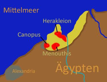 A Londra le città sommerse d’Egitto Canopus menouthis herakleion.jpg