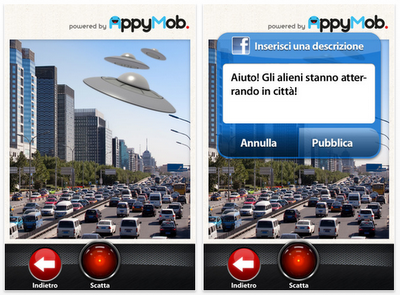 ApplyCamera- Ufo : Ufo e alieni , fai fotomontaggi  con il tuo iPhone