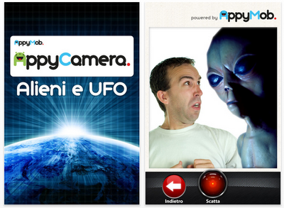 ApplyCamera- Ufo : Ufo e alieni , fai fotomontaggi  con il tuo iPhone