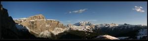 panoramica sella marmolada foto dolomiti