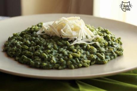 Risotto con spinaci e ricotta salata