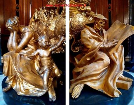 La Cripta Reale nel Duomo di Berlino Particolari dei sarcofaghi dorati di Federico I e Sofia Carlotta.