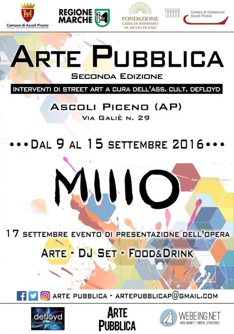 L’internazionale street-artist Millo ad Ascoli Piceno per Arte Pubblica dal 9 al 15 settembre L’internazionale street-artist Millo ad Ascoli Piceno per Arte Pubblica dal 9 al 15 settembre
