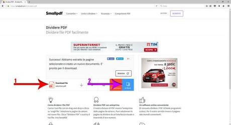 Estrarre pagine da PDF come dividere un pdf