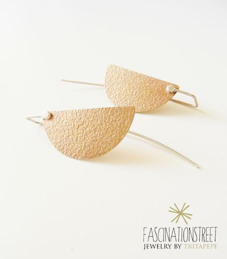 Nuove texture - orecchini similoro e argento Nuove texture - orecchini similoro e argento