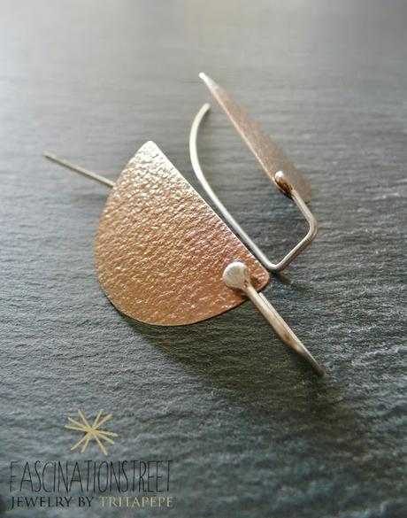 Nuove texture - orecchini similoro e argento Nuove texture - orecchini similoro e argento