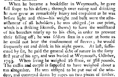 The fattest men in Regency England. The fattest men in Regency England.