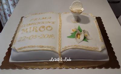 Torta libro Prima Comunione Torta libro Prima Comunione