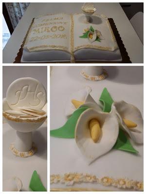 Torta libro Prima Comunione Torta libro Prima Comunione