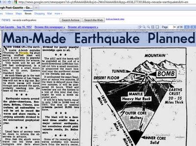 Terremoti artificiali nel 1957 - Ma chi è il vero colpevole se tutti collaborano?