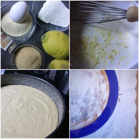 Torta di ricotta e semolino al limone Torta di ricotta e semolino al limone