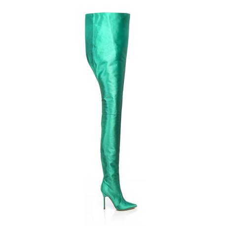 MANOLO BLAHNIK THE ART OF SHOES LA MOSTRA DI PALAZZO MORANDO vetementsxmanoloblahnik-fisherman-boot-ss17-green