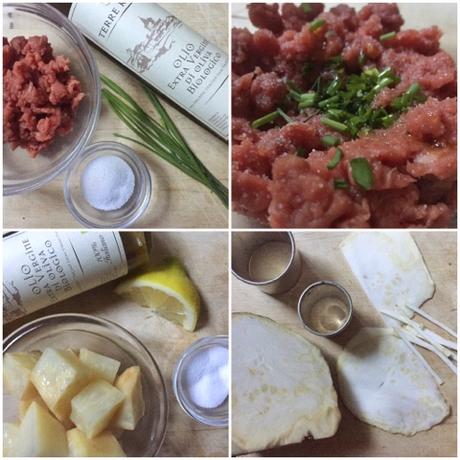 Tartare di manzo con maionese di sedano rapa Tartare di manzo con maionese di sedano rapa