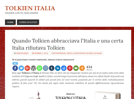 Tolkien e l'Italia di Oronzo Cilli: la rassegna stampa Tolkien e l'Italia di Oronzo Cilli: la rassegna stampa