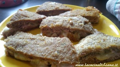 Tramezzini di Carne con prosciutto e formaggio Tramezzini di Carne con prosciutto e formaggio
