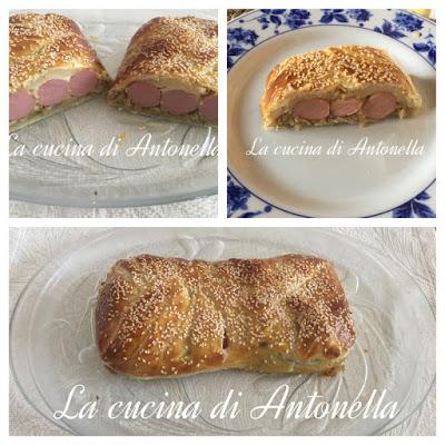 Wurstel crauti in crosta sfogliata Wurstel crauti in crosta sfogliata