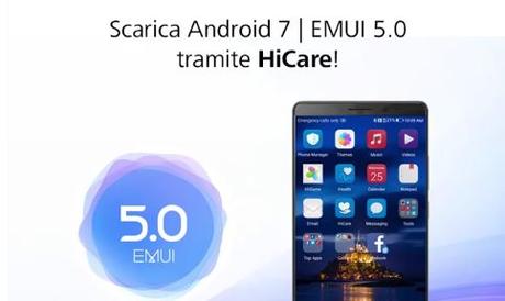 Huawei Mate 8 si aggiorna ad Android 7.0 Nougat Huawei Mate 8 Android 7.0 Nougat EMUI 5