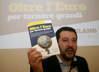 Salvini: Oltre l'euro, per tornare grandi. Capisco chi vuole un nuovo Mussolini. Salvini: Oltre l'euro, per tornare grandi. Capisco chi vuole un nuovo Mussolini.
