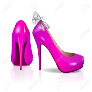 AUGURI A TUTTE LE DONNE DA STYLEPERFETTO pink high-heeled shoes with butterfly