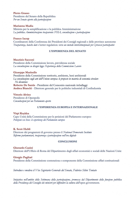Openpolis al senato per la giornata della “rappresentanza e partecipazione” Openpolis al senato per la giornata della “rappresentanza e partecipazione”