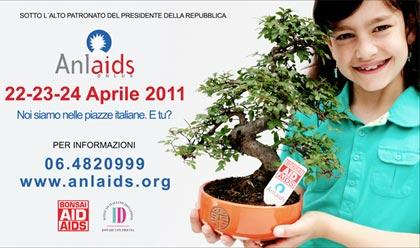Un piccolo, grande albero di solidarietÃ , il bonsai Anlaids 2011 aiuta lotta contro l'AIDS