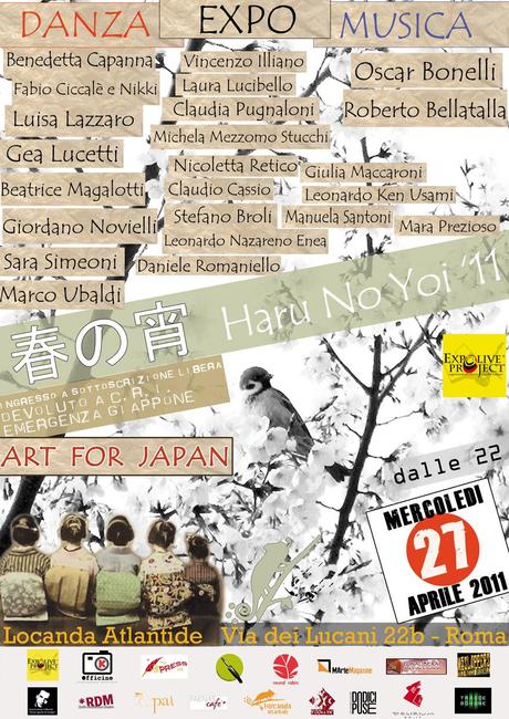 Roma, mercoledì 27: serata di beneficenza per il Giappone