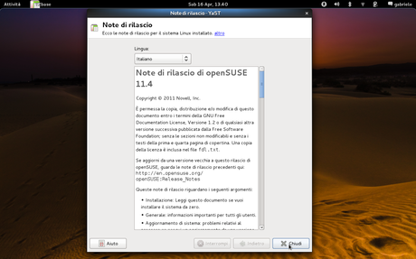 opensuse 11.4 - GNOME 3