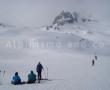 Piz Lagrev, Svizzera Julier Pass - Affollamento verso la vetta