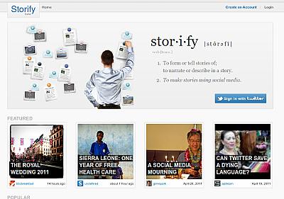 barra Storify, un nuovo modo di raccontare.