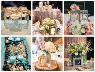 Centrotavola per matrimoni originali con e senza fiori Centrotavola per matrimoni originali con e senza fiori