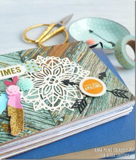 Scrapbooking Mini Album Boho Chic #Sizzix Scrapbooking Mini Album Boho Chic #Sizzix